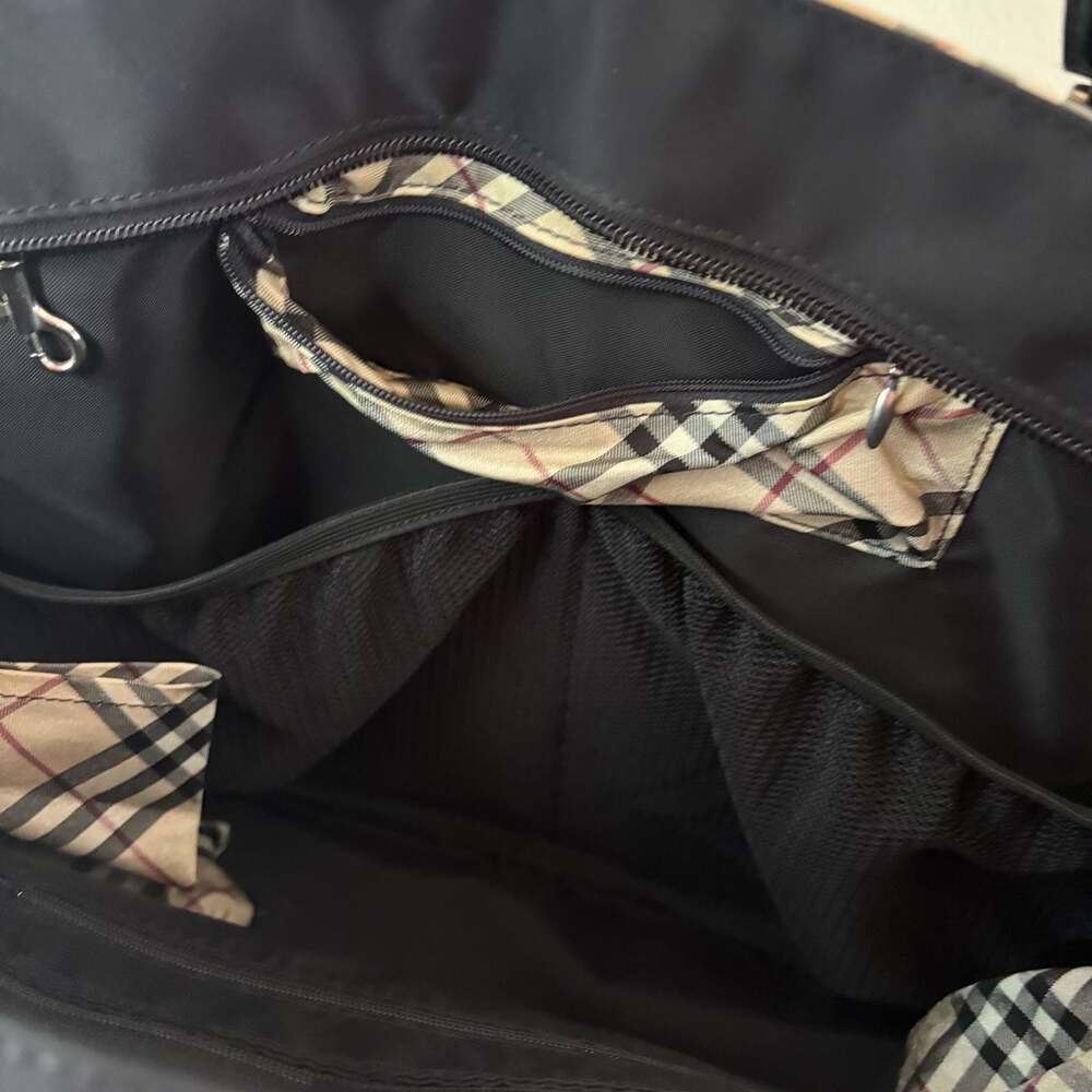 Burberry Nylon Tote Bag with Nova Check Trim - Picture 12 of 15